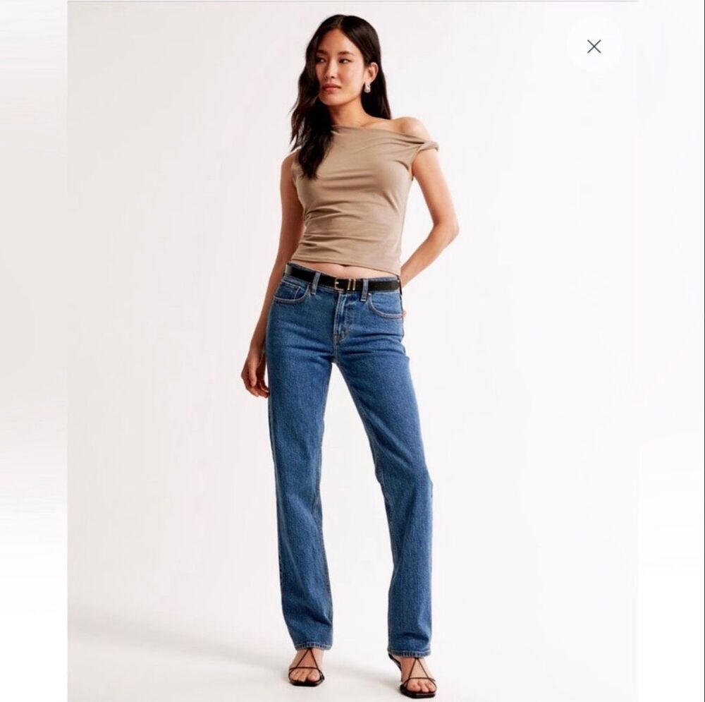 Abercrombie & Fitch The ‘90s Straight Mid Rise Jeans, Size 25 / 0